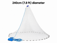 240cm (7.8 ft) diameter
