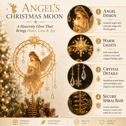 ✨ Angel’s Christmas Moon™ Lighted Angel Tree Topper