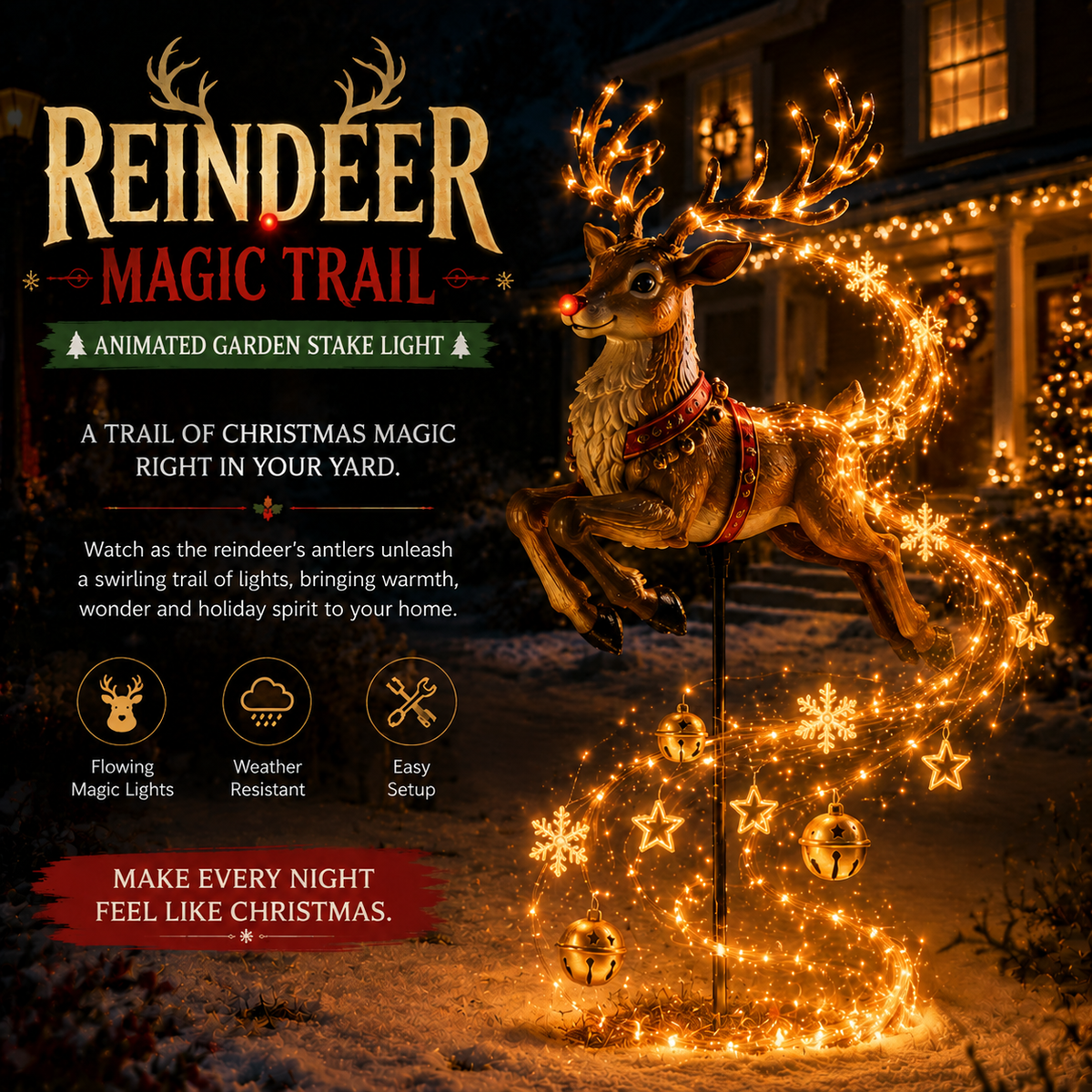 🎅Christmas Early Discount 49% Off🎄✨Christmas Magic Garden Collection - Transform Your Yard Into A Winter Wonderland With Enchanted Flowing Lights