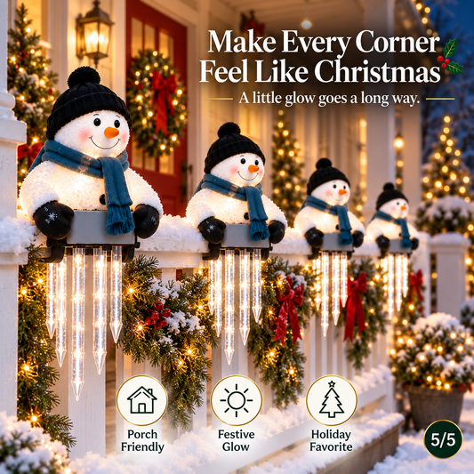 🔥Today 49% OFF🔥☃️WinterGlow Snowman Icicle Light Decor