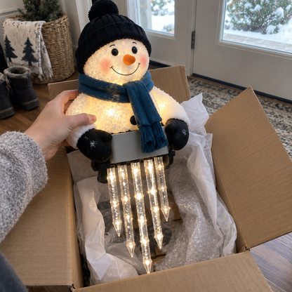 🔥Today 49% OFF🔥☃️WinterGlow Snowman Icicle Light Decor
