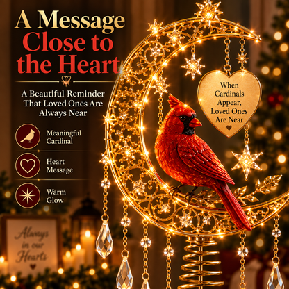 ❤️ Cardinal Heaven™ Lighted Memorial Christmas Tree Topper