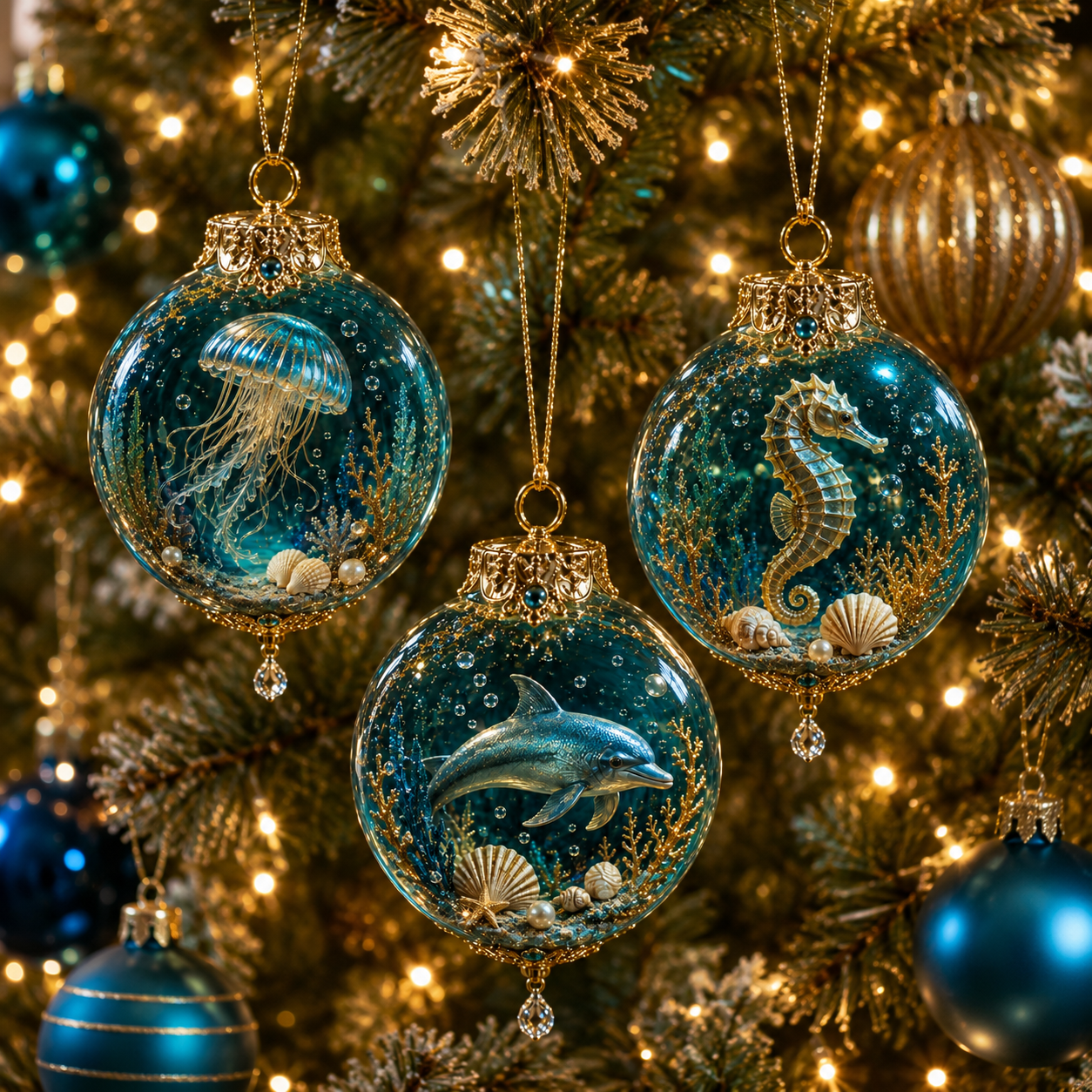 ✨Ocean Wonders Christmas Ornament Collection