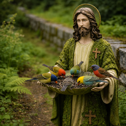 Jesus Bird Feeder Garden Statue-Bring Peace, Beauty & Life to Your Garden