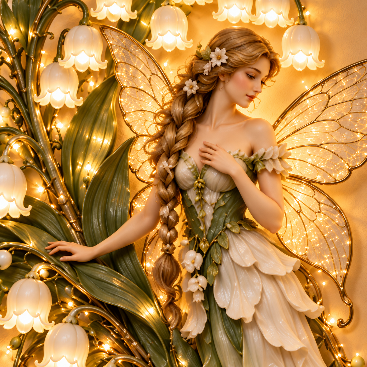 🌹🧚‍♀️ Enchanted Fairy Flower Wall Light ✨ Cascading Floral Home Decor
