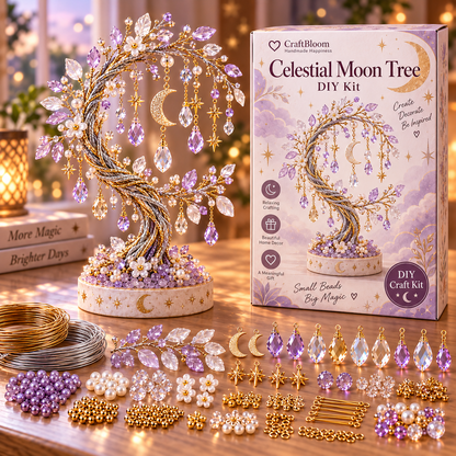 🌳✨ DIY Beaded Tree Craft Kit – Create Your Own Sparkling Decorative Tree