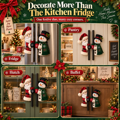 🎅⛄ Santa & Snowman Christmas Handle Decor – Bring Christmas Cheer To Every Corner Of Your Home