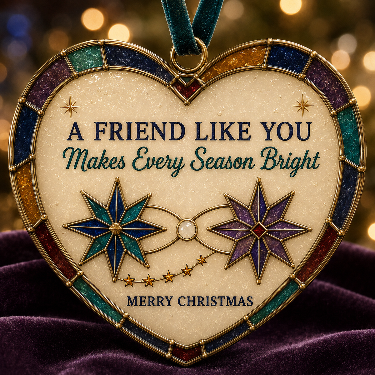 ✨ Heartfelt 'Stained-Glass Style' Christmas Ornaments | The Perfect Holiday Gift for Everyone You Love ❤️🎄