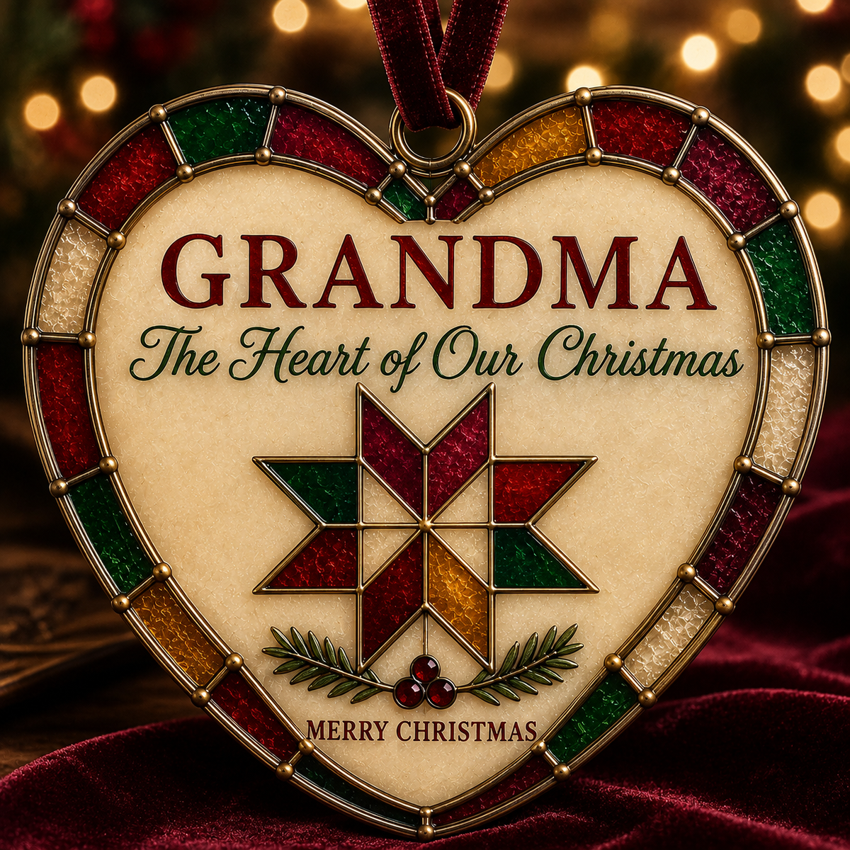✨ Heartfelt 'Stained-Glass Style' Christmas Ornaments | The Perfect Holiday Gift for Everyone You Love ❤️🎄