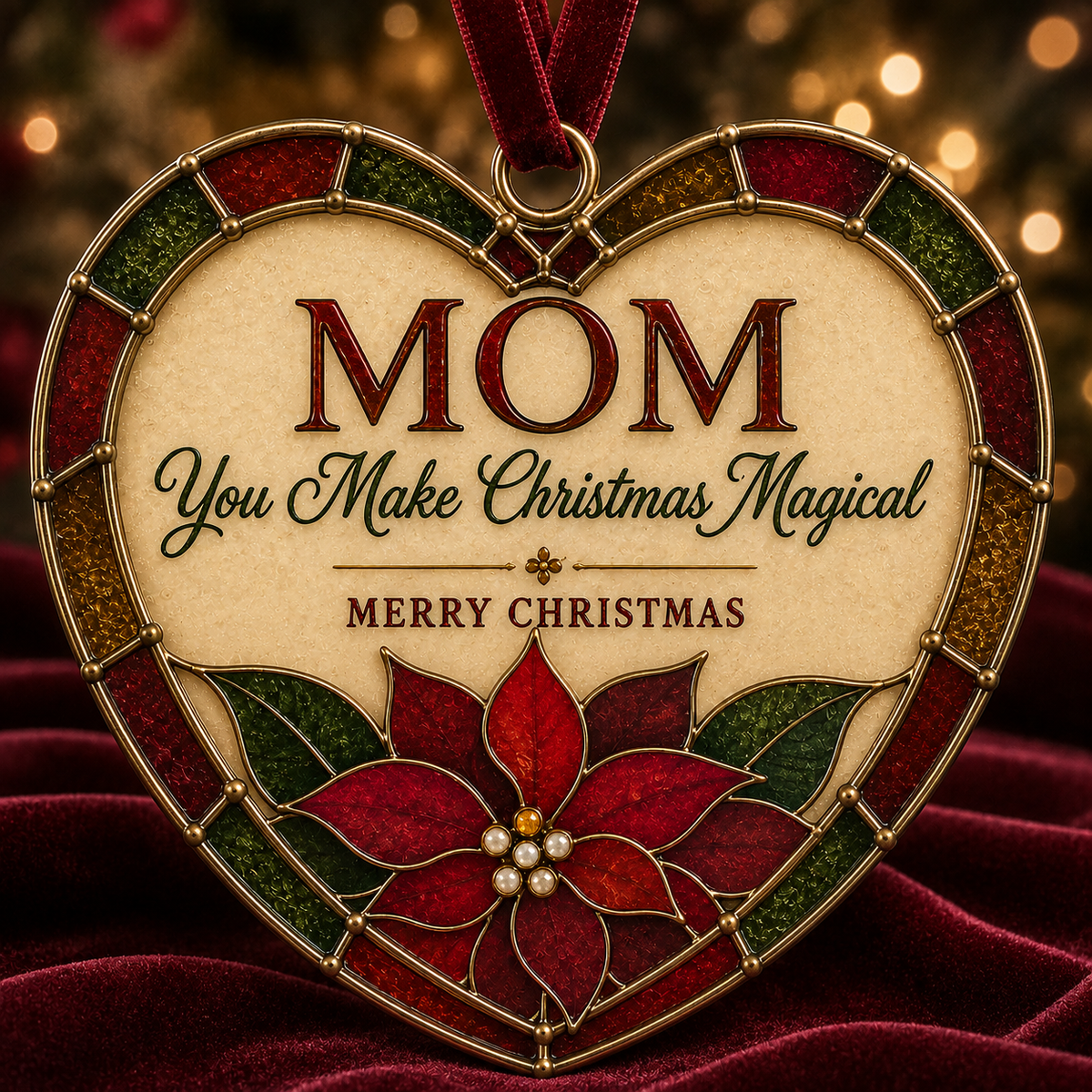✨ Heartfelt 'Stained-Glass Style' Christmas Ornaments | The Perfect Holiday Gift for Everyone You Love ❤️🎄