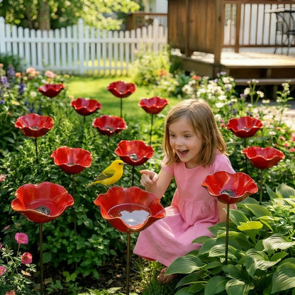 🔥2026 Muttertagsgeschenke 50% Rabatt🔥Handgemachter Blumen-Gartenstecker aus Metall🐦