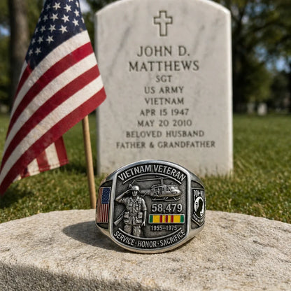 🔥Last Day 49% OFF🔥 Vietnam Veteran Tribute Commemorative Ring