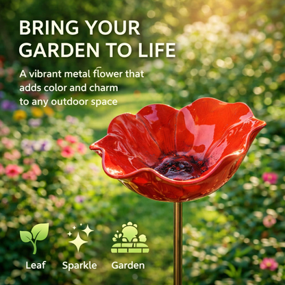 💥2026 Muttertagsgeschenke 50% Rabatt – 🎁Handgefertigter Blumen-Gartenstecker aus Metall🐦
