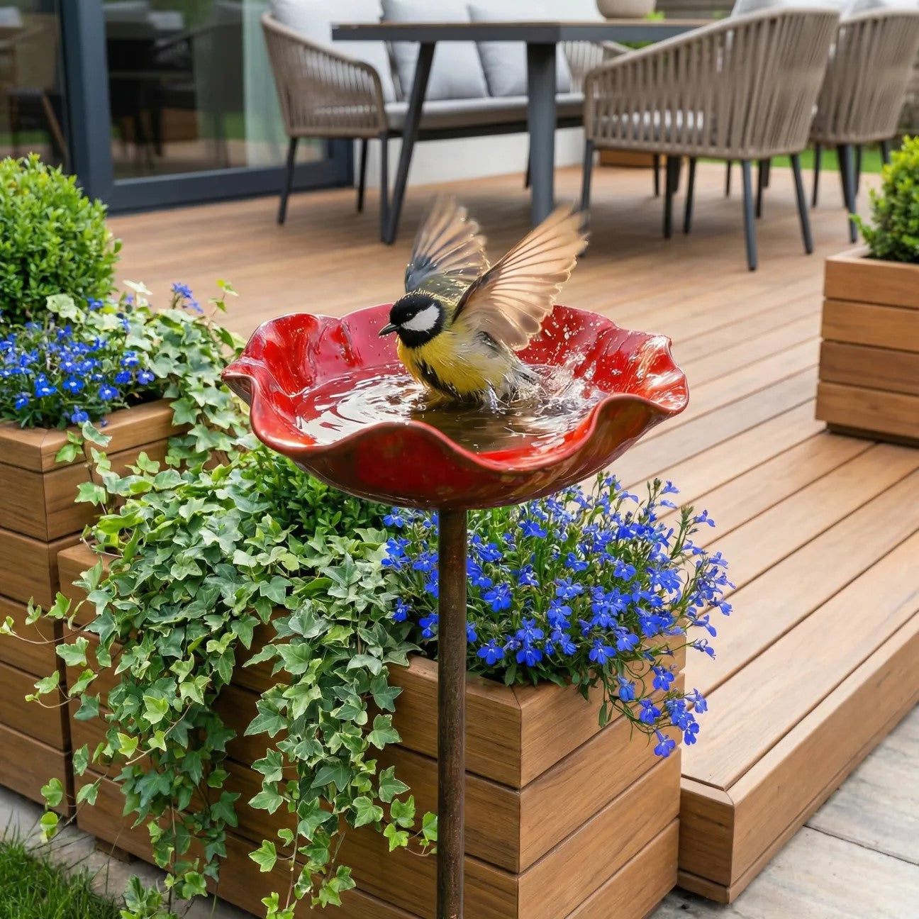 💥2026 Muttertagsgeschenke 50% Rabatt – 🎁Handgefertigter Blumen-Gartenstecker aus Metall🐦