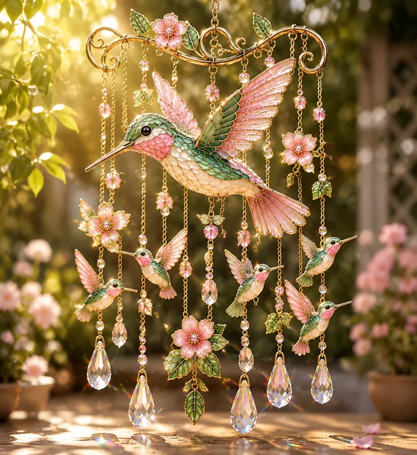 🐦🎐Last Day 49% OFF - 🐦🎐Graceful Hummingbird Wind Chime！