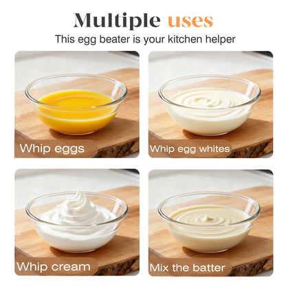 🥄Semi-Automatic Stainless Egg & Milk Whisk