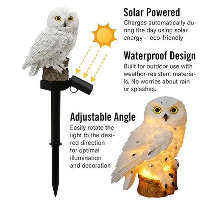 🔥 Waterproof owl-shaped solar lamp – LED pathway light for lawns, gardens and outdoor decorations