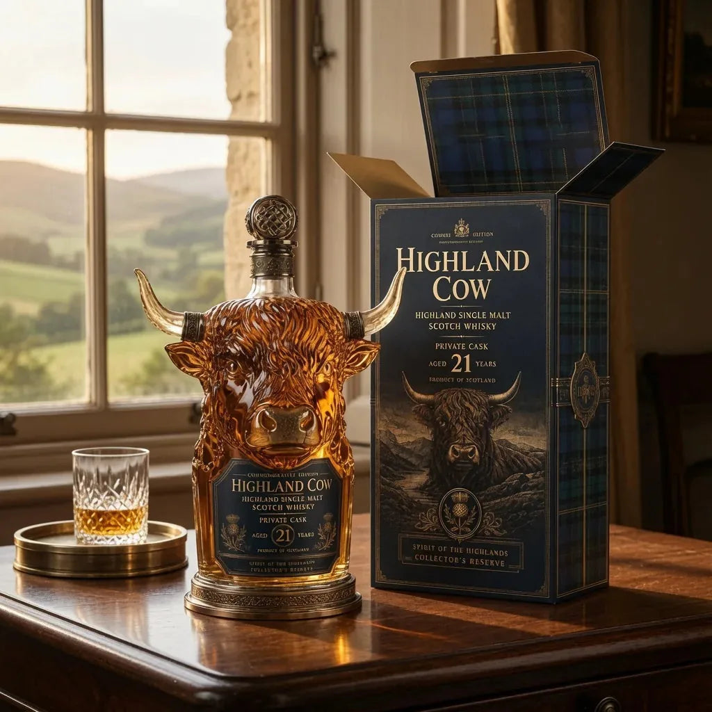 Highland Cow Whiskey Bottle Decanter