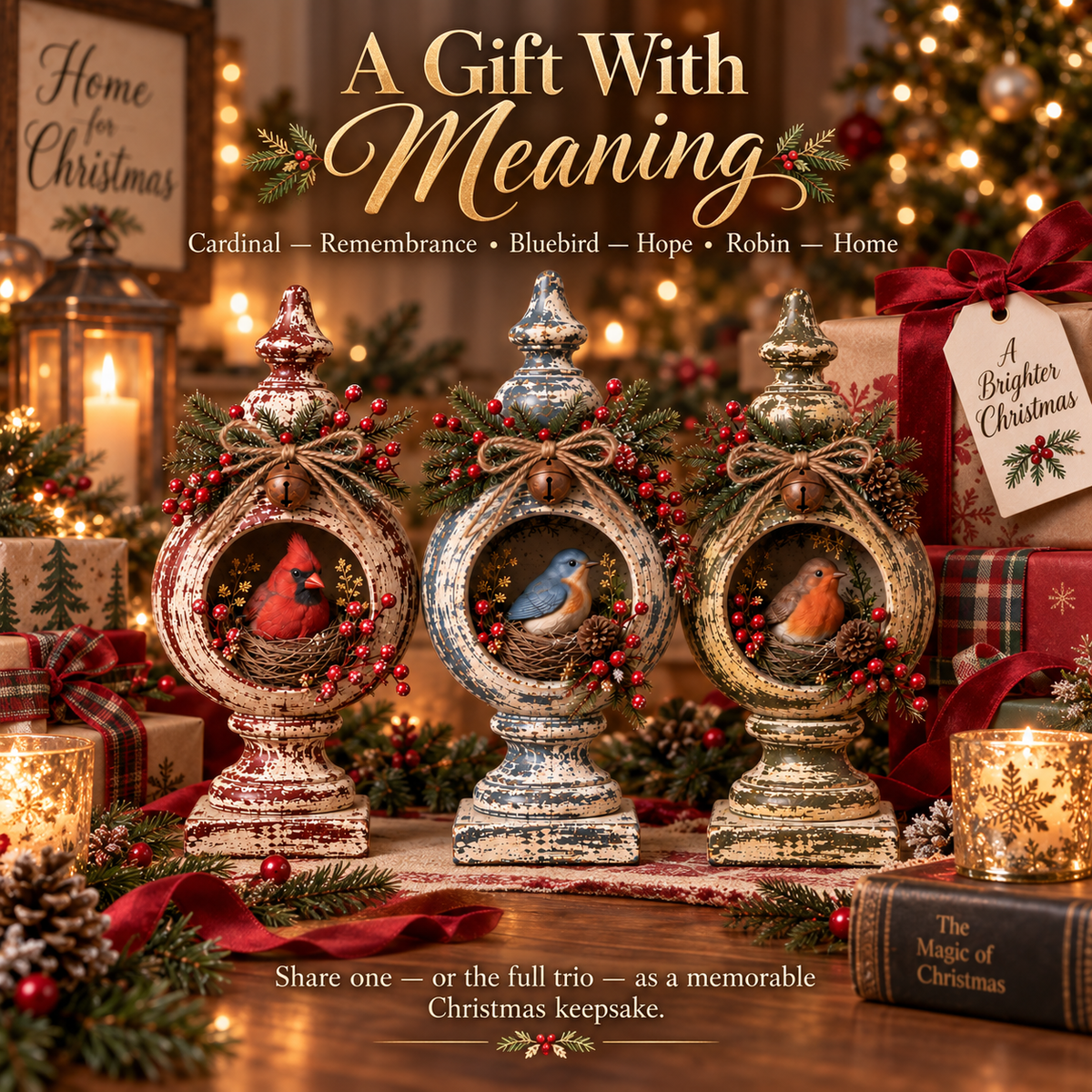 ⏰Sale 60% OFF - Vintage Christmas Bird Keepsake Collection - A Little Christmas Visitor That Feels Like Home