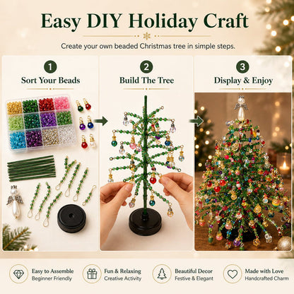 🎄✨ DIY Beaded Christmas Tree Kit – 🎅 A Christmas Craft to Treasure
