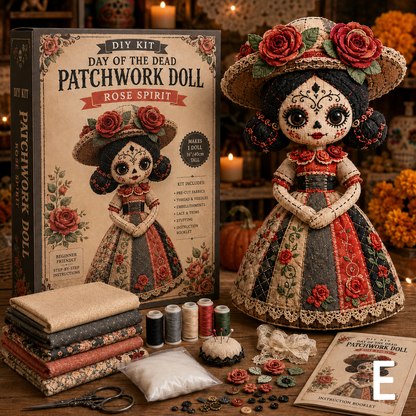 🔥50% Off Last Day - BUY 3 GET 1 FREE-Day of the Dead Patchwork Doll DIY Kit