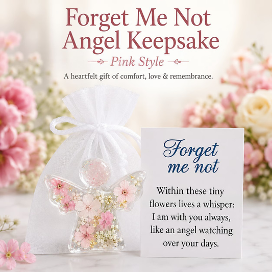 🔥 50% OFF - 🪽Forget Me Not Dried Flower Angel Keepsake - Timeless Gift for Remembrance, Comfort & Hope
