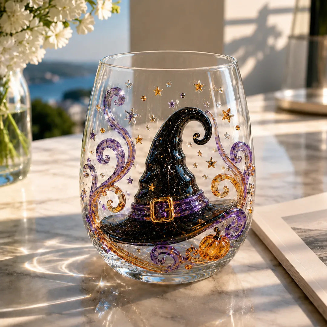 🎃 Collection de Verres Artisanaux 3D Halloween | Pour des Gorgées Magiques d'Halloween, des Détails 3D Éblouissants, des Moments Festifs Lumineux & une Ambiance Chaleureuse de Bar d'Automne