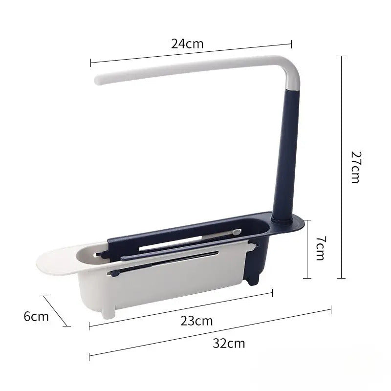 🔥LAST DAY 50% OFF - ✨ Adjustable Telescopic Sink Organizer – Drain, Dry & Declutter