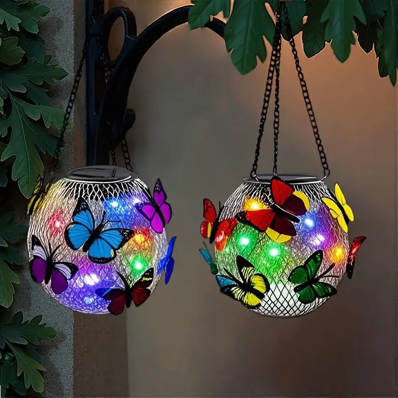 ⏳Solar Garden Pendant Light | Handcrafted Iron Art Lantern for Magical Outdoor Ambiance