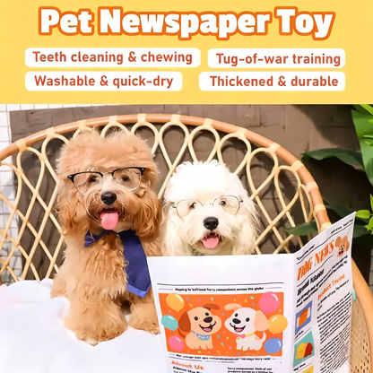 🔥3-Pack Bundle🔥Crinkle Newspaper Dog Toy for Boredom Relief, Interactive Chew Toy for Dogs