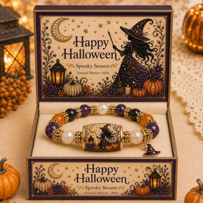 🔥GRANDE PROMO 50% DE RÉDUCTION👻Coffret Cadeau Bracelet Perlé Citrouille Chat Noir Halloween Édition Limitée 2026🎁