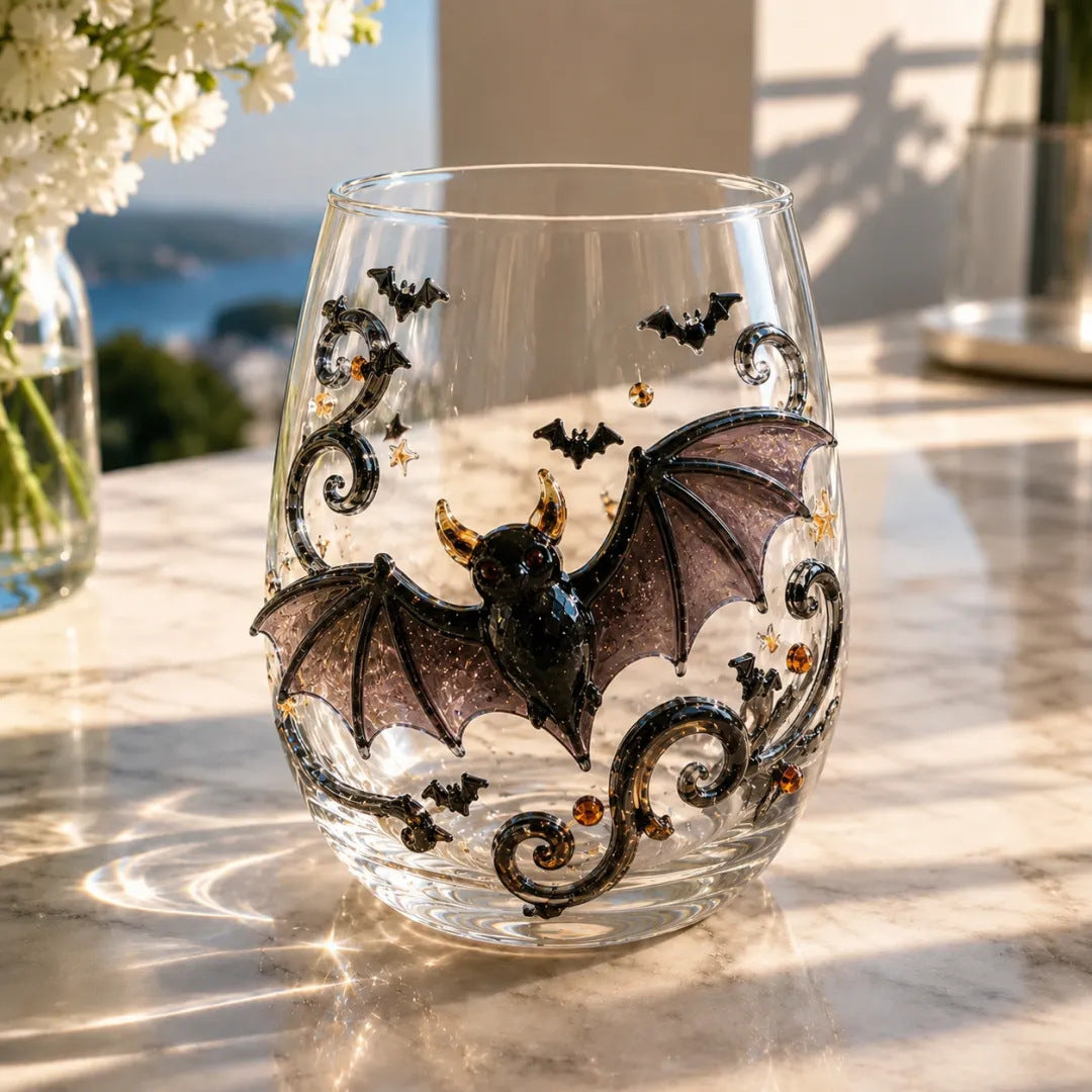 🎃 Collection de Verres Artisanaux 3D Halloween | Pour des Gorgées Magiques d'Halloween, des Détails 3D Éblouissants, des Moments Festifs Lumineux & une Ambiance Chaleureuse de Bar d'Automne