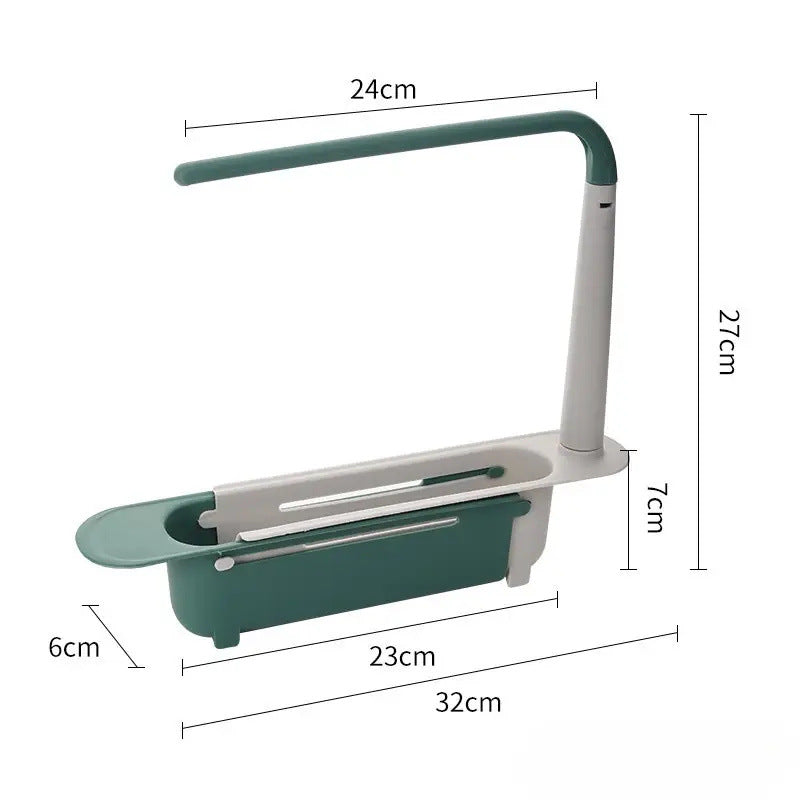 🔥LAST DAY 50% OFF - ✨ Adjustable Telescopic Sink Organizer – Drain, Dry & Declutter