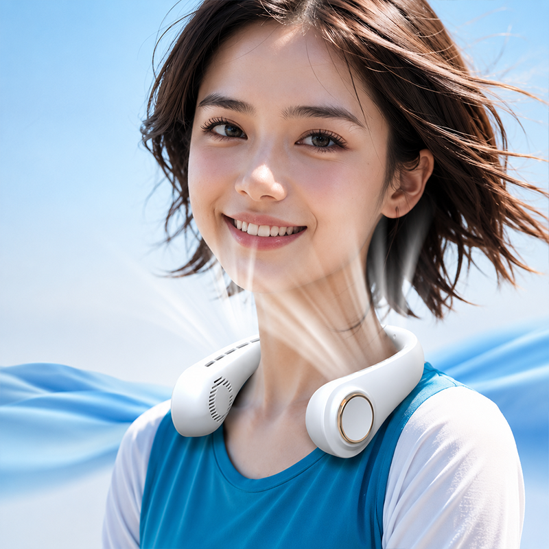 🔥Soldes d'été 50 % de réduction🎧 Ventilateur de cou portable – Ressemble à des écouteurs, procure la sensation de la climatisation