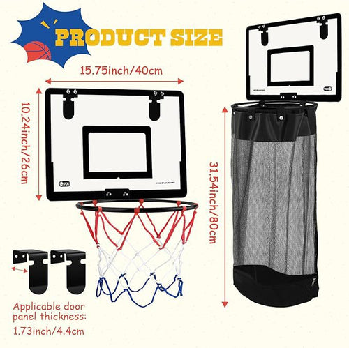 🏀Panier à linge suspendu double fonction amusant🧺