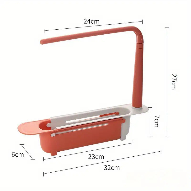 🔥LAST DAY 50% OFF - ✨ Adjustable Telescopic Sink Organizer – Drain, Dry & Declutter