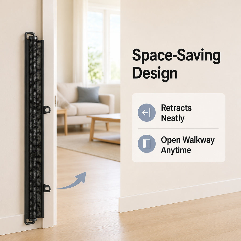 🔥Day Sale 40% OFF🔥Retractable Pet Protection Gate (No Drill Required)