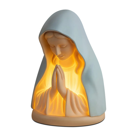 Handmade Resin Virgin Mary Prayer Night Light
