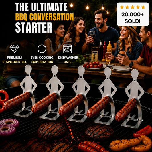 Supports à saucisses pour barbecue en acier inoxydable