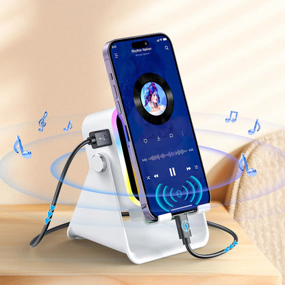 🔥50% OFF🔥 5-in-1 Wireless Speaker – Stereo Sound, RGB Light & Phone Stand