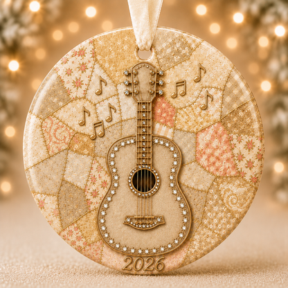 🎁Last Day 60% OFF - Guitar Memorial Heart Ornament🎵