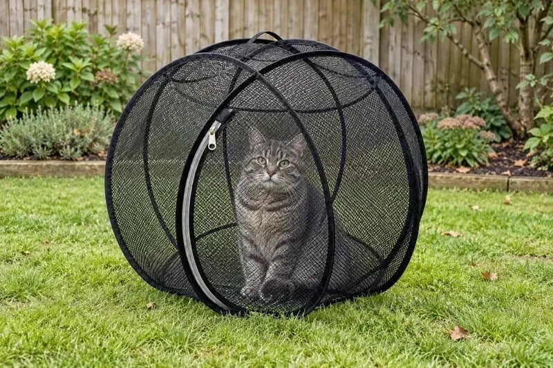 🐱🌿Rolling Mesh Cat Playpen