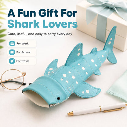 🔥Last Day 49% OFF - 🦈🌊Cute Shark Glasses Case | Shark-Shaped Storage Pouch For Everyday Essentials🌊