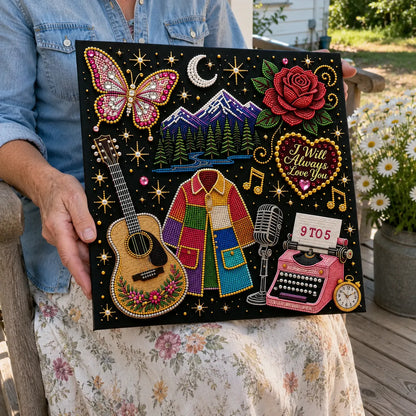 💥 LAST DAY 49% OFF – 🎤 Premium 3D Pearl Dolly Country Music Tribute Art Kit | Luxury Flocked Canvas with Scratch-Resistant Non-Fading Acrylic Resin Pearls & Faceted Drills DIY Keepsake Decor 💎✨