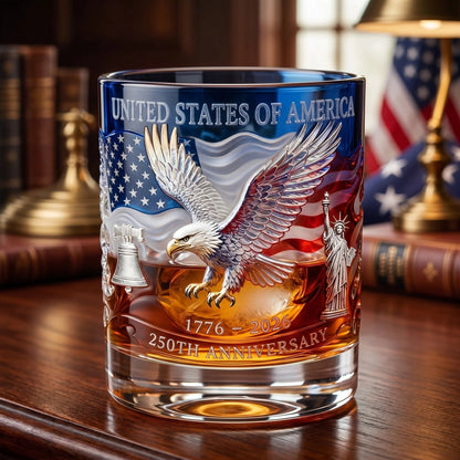 Limitierte Auflage 2026 USA 250. Jubiläums-Gedenkglas – 1776-2026 Heritage Edition