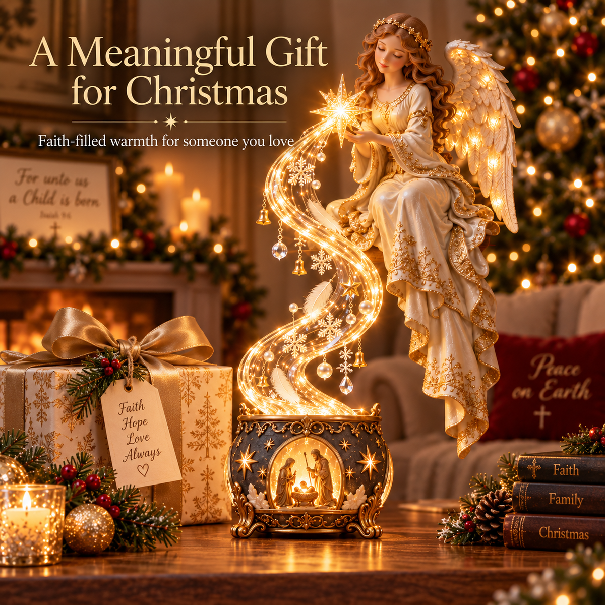 ✨Last Day 49% OFF✨Heavenly Angel Nativity Starfall Light