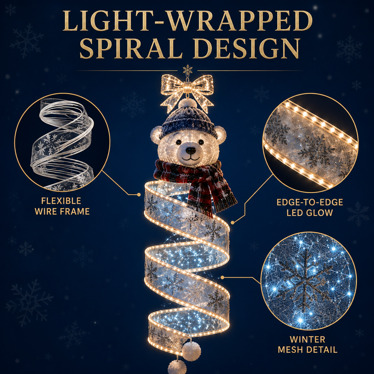 🎅Christmas Early Discount 49% Off🎄Christmas Magic Spiral Hanging LED Light Collection