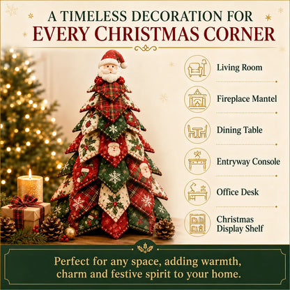 🔥LAST DAY 50% OFF - 🎄🧵DIY Quilted Christmas Tree Kit – Handmade Fabric Holiday Tabletop Tree Decor