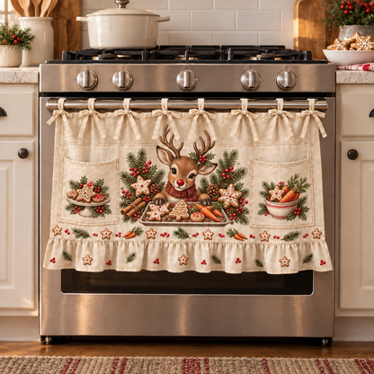 ⏳ Last Day 49% OFF – 🎄 Christmas Tie-On Pocket Curtain Collection