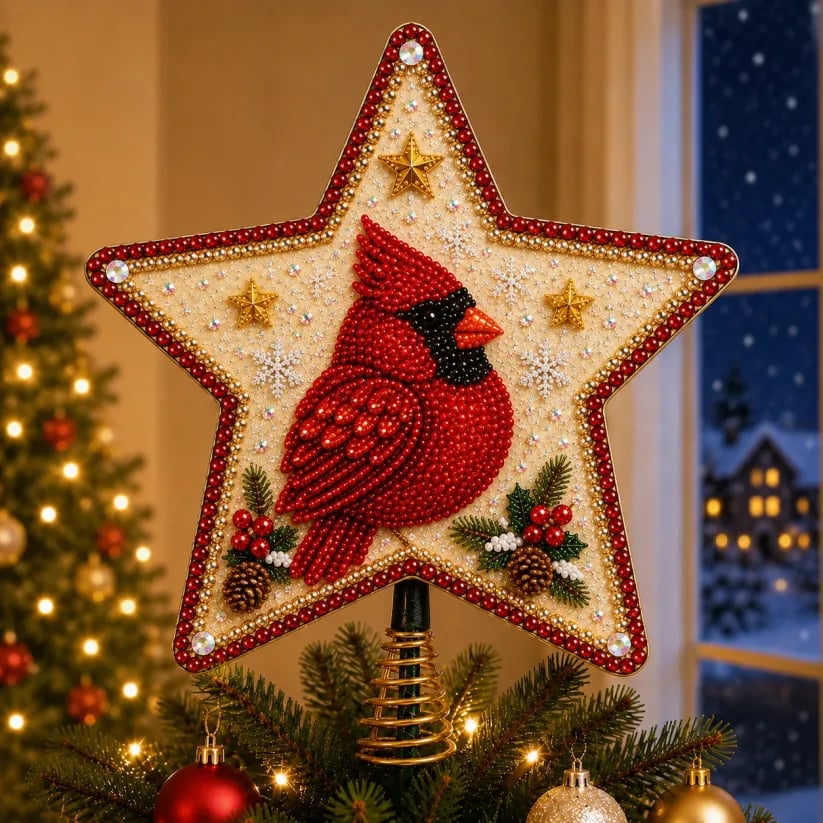 🔥Last Day 49% OFF - 🎄🎅Pearl Diamond Art Christmas Tree Topper Kit